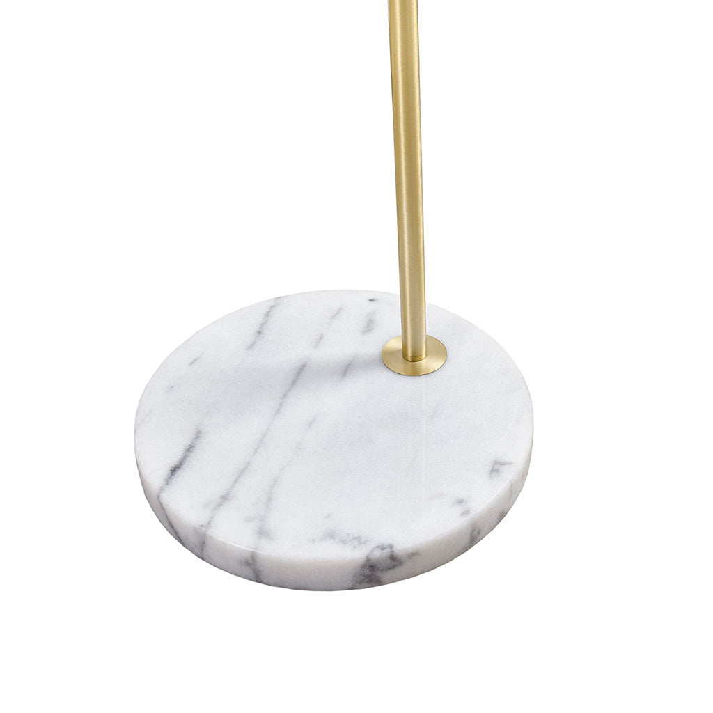 Auburn Arched Floor Lamp with Marble Base - Gold