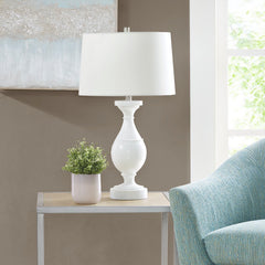 Blythe Resin Table Lamp - White