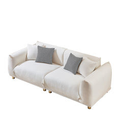 86.61 inch Luxurious Teddy Velvet Sofa - White