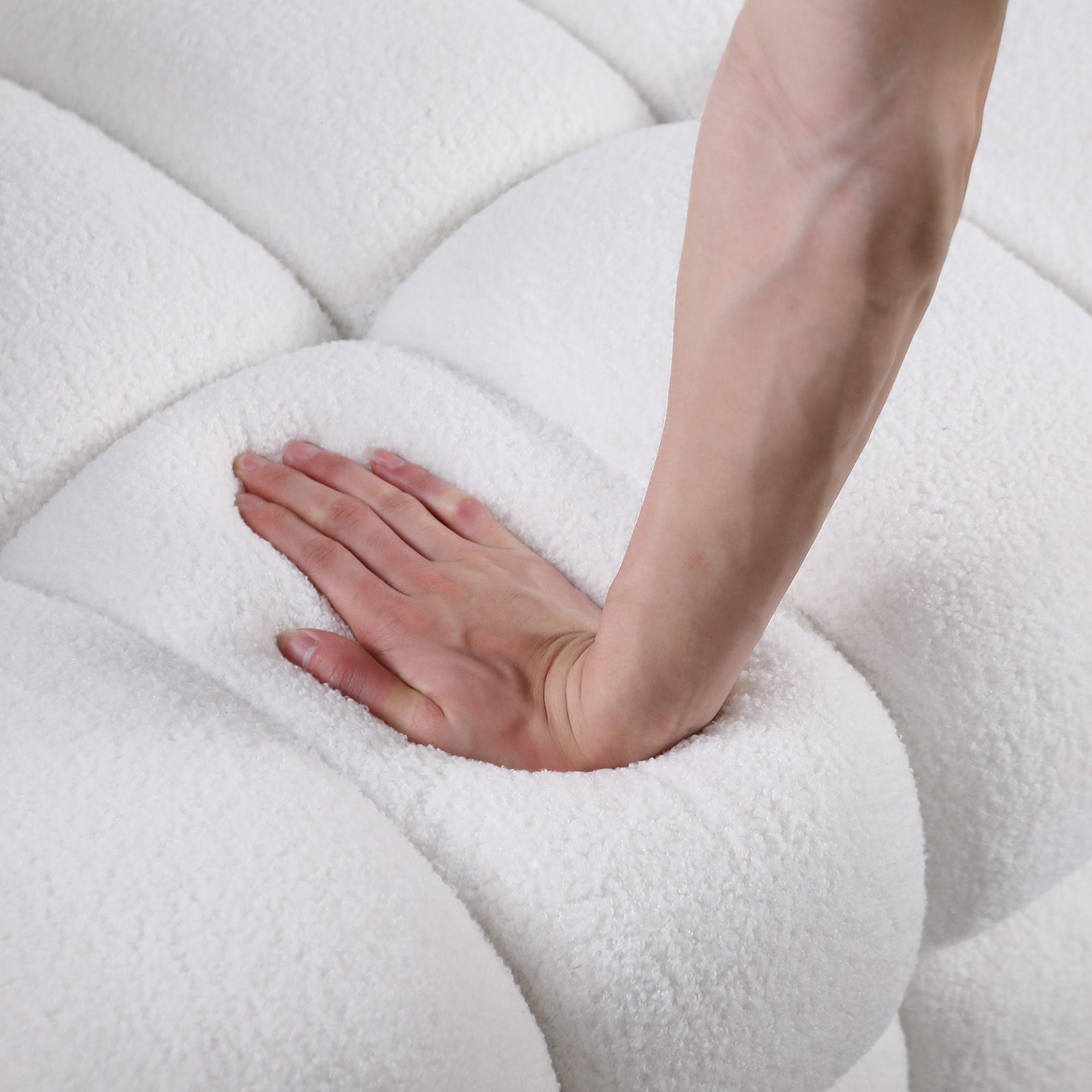 Marshmallow Sofa Boucle 3 seater - White