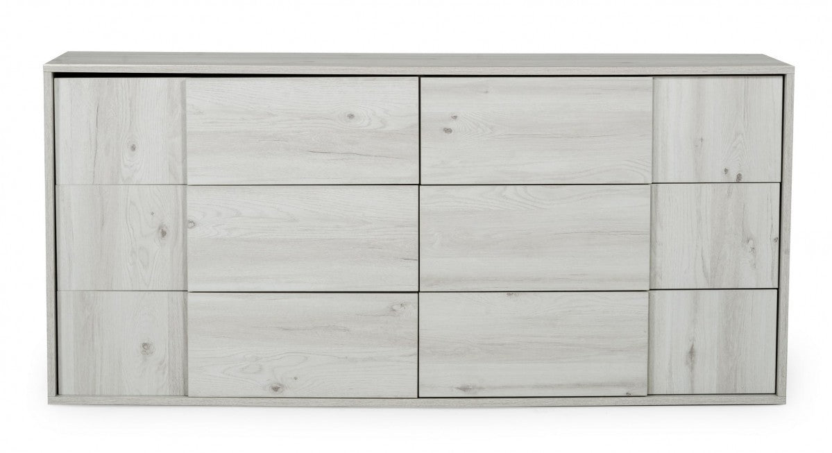 Italian Modern White Washed Oak Dresser