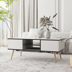 White Coffee Table Wooden legs