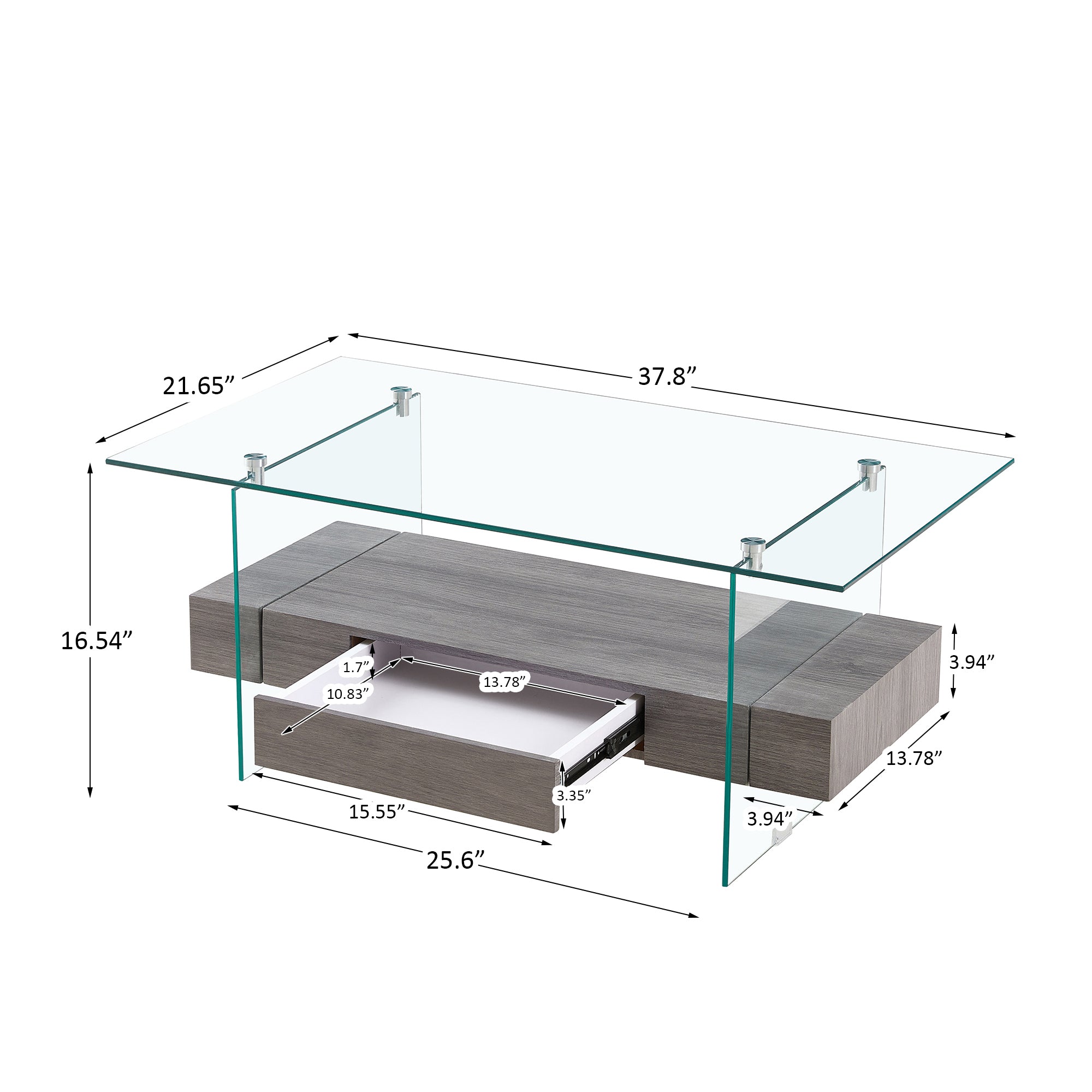 37.8" coffee table