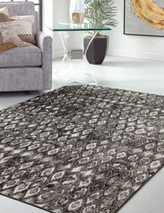 Mabel Charcoal, Grey and Ivory Rug 63x90 inch
