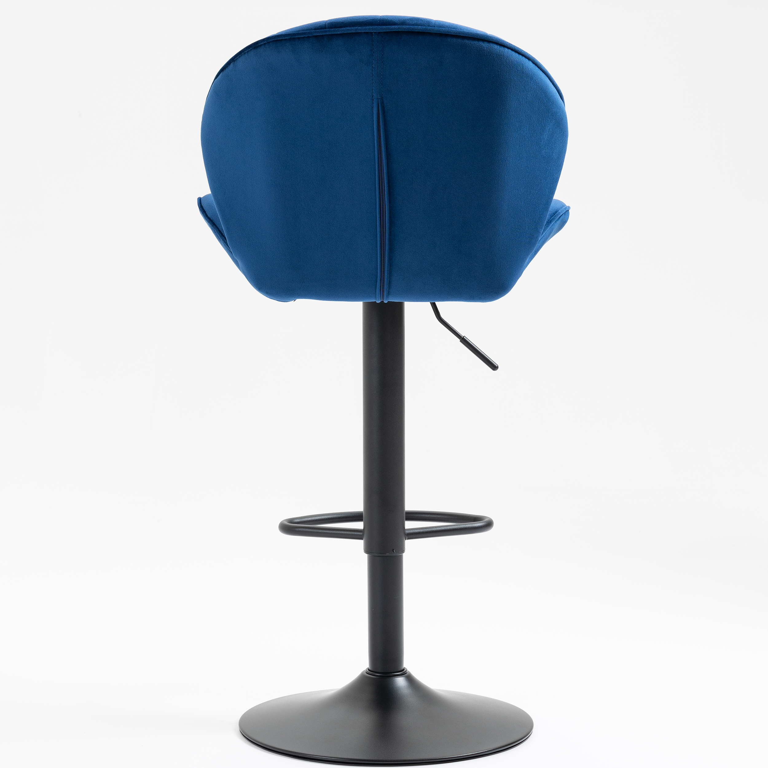 Bar Stools Adjustable with Back and Footrest (Set of 2) - Blue