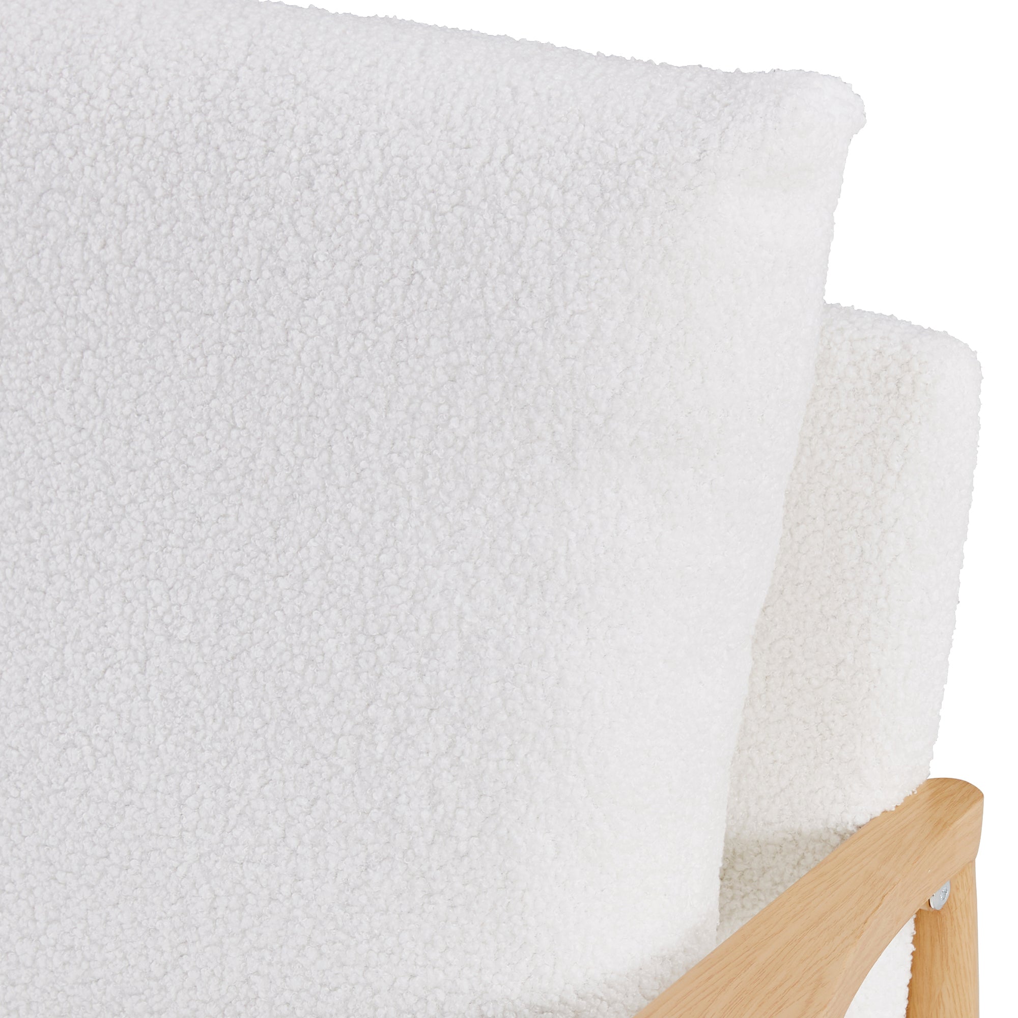 Teddy Velvet Accent Arm Chair Mid Century Modern - White