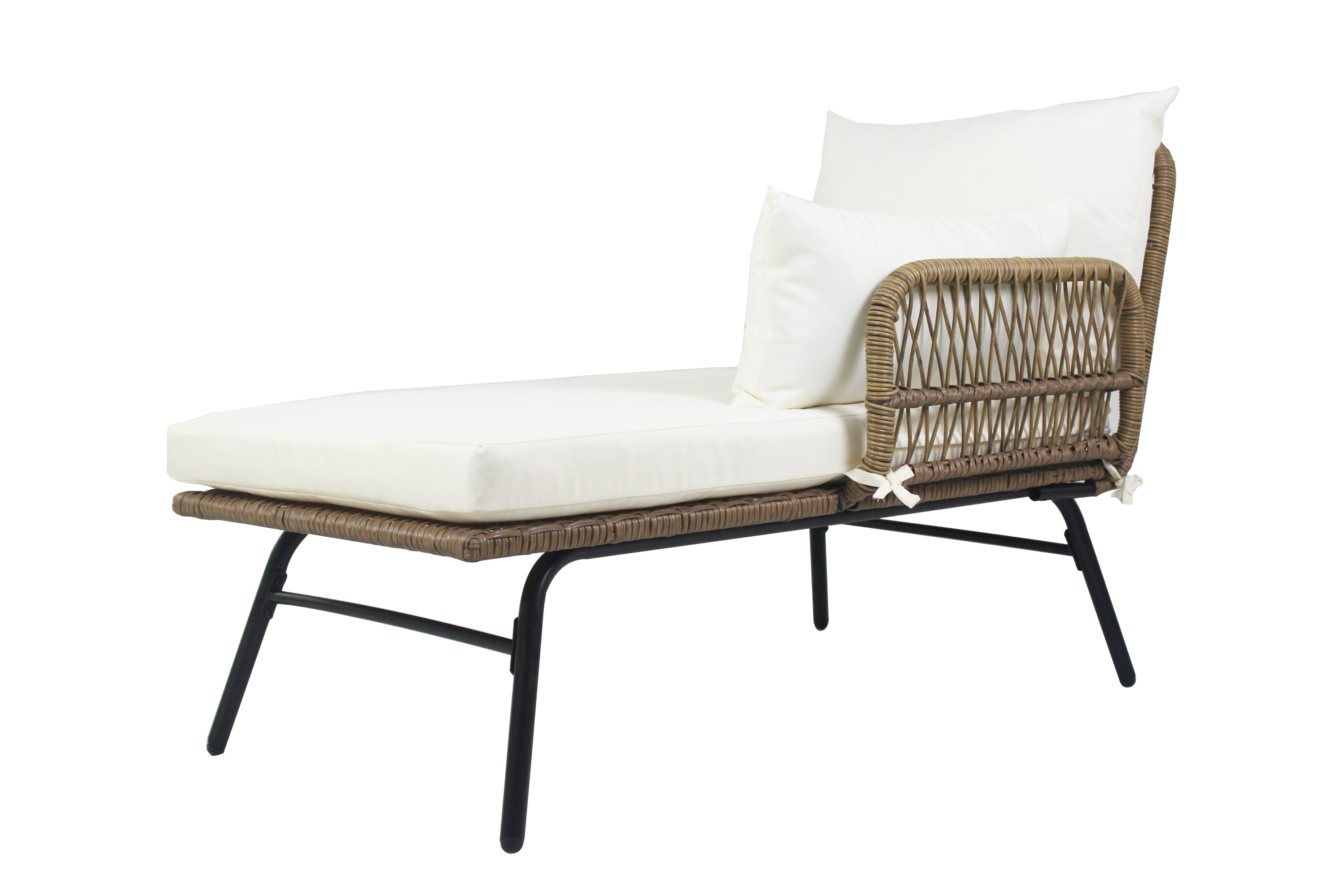 MAICOSY 3pc Outdoor Rattan Patio Garden Furniture Set Sectional L Shape Couch