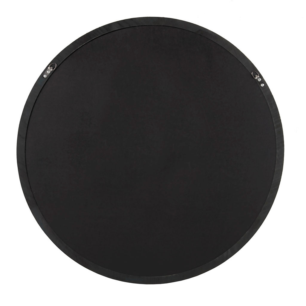 Grey Medallion Carved Wood Round Wall Decor