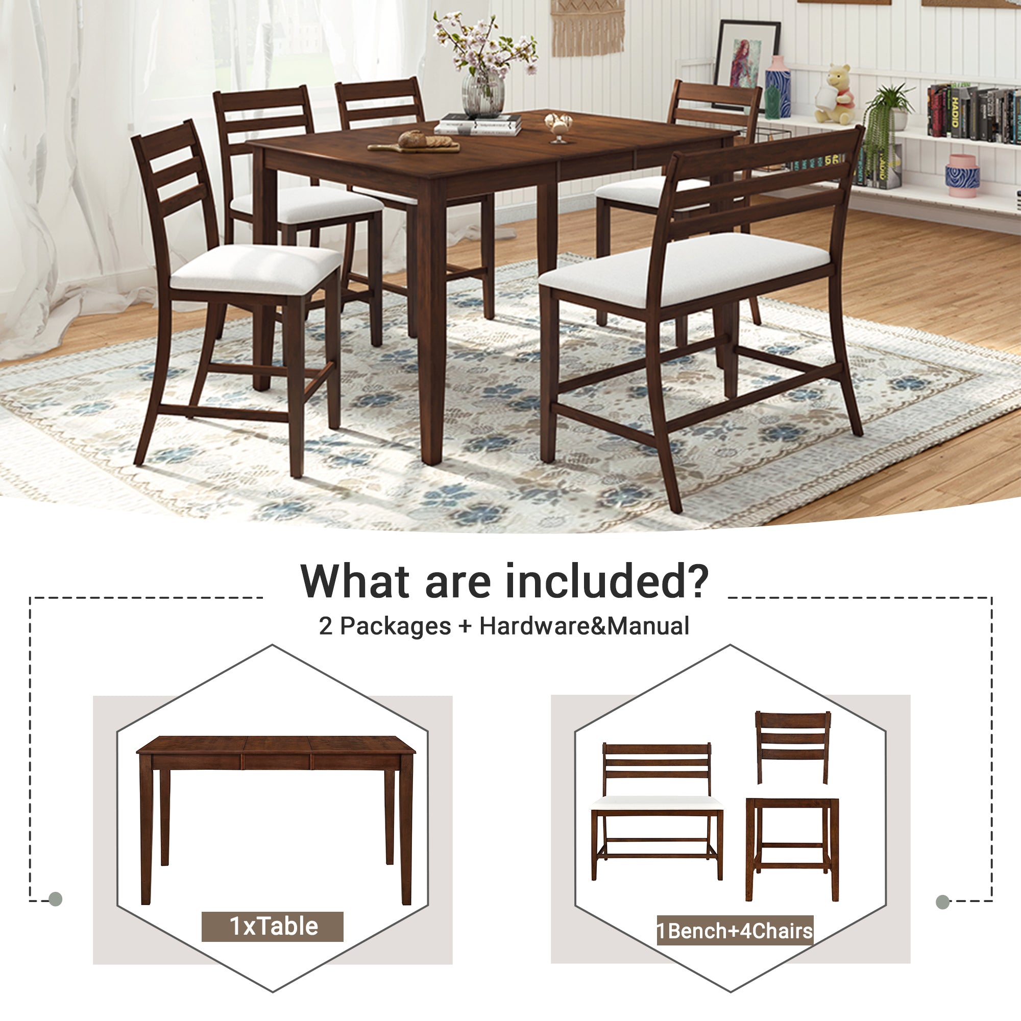Extendable dining table