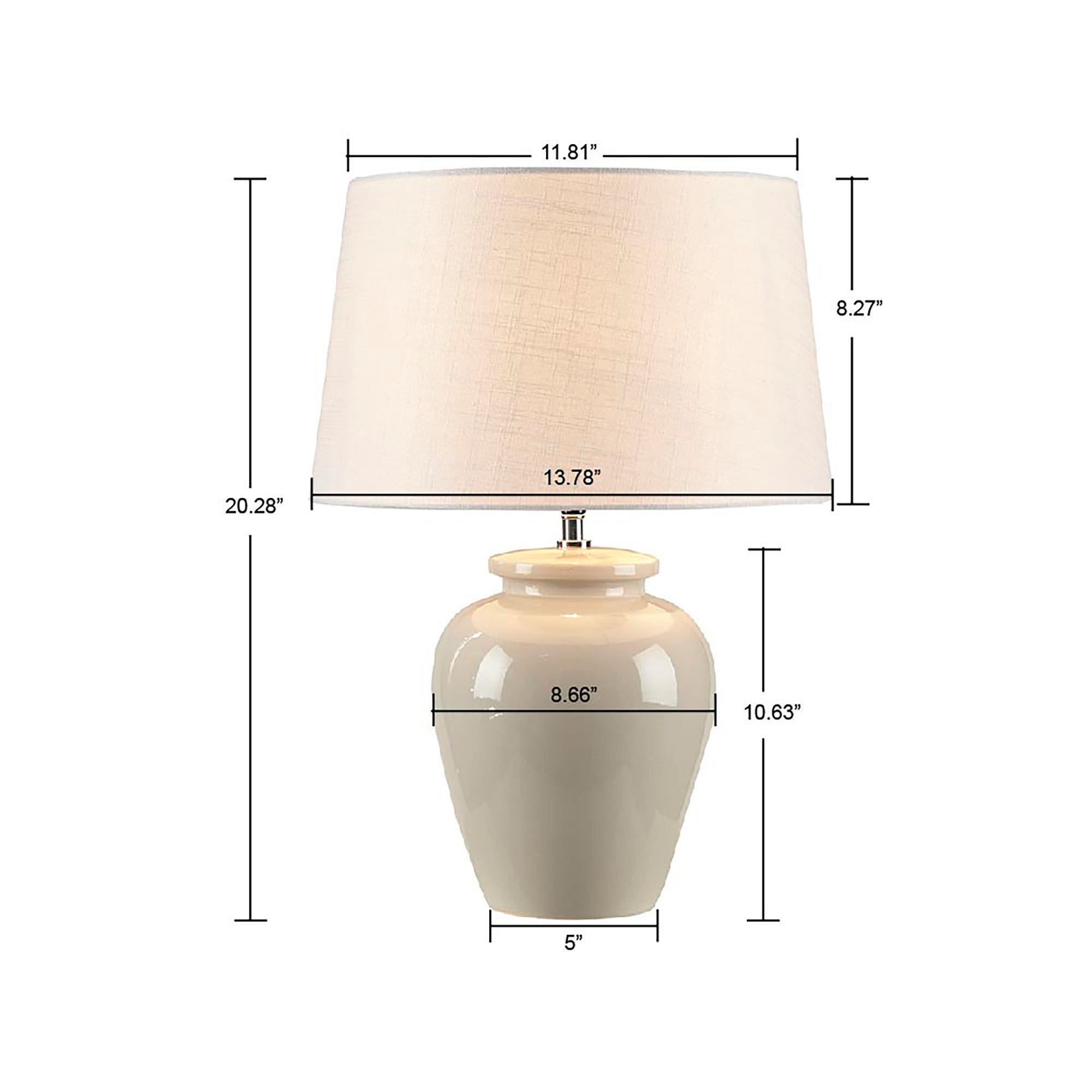 Cream Ceramic Table Lamp