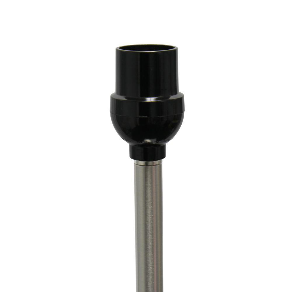 Brushed Nickel Drum Shade Floor Lamp - Black