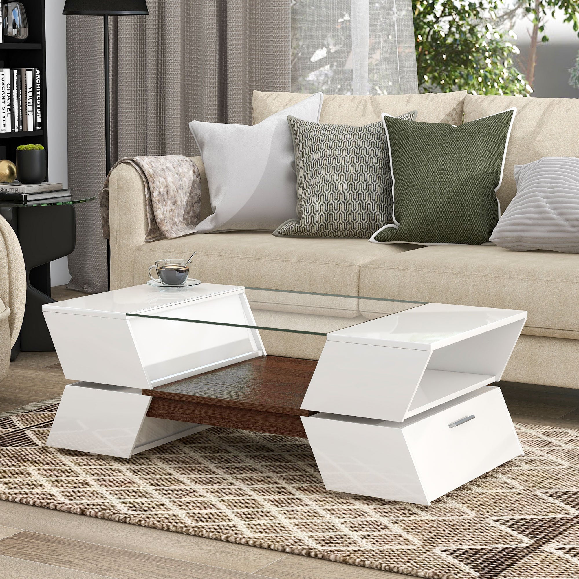 Modern 2-Tier Center Table