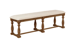 Vintage Bench Style Warm Brown and Beige