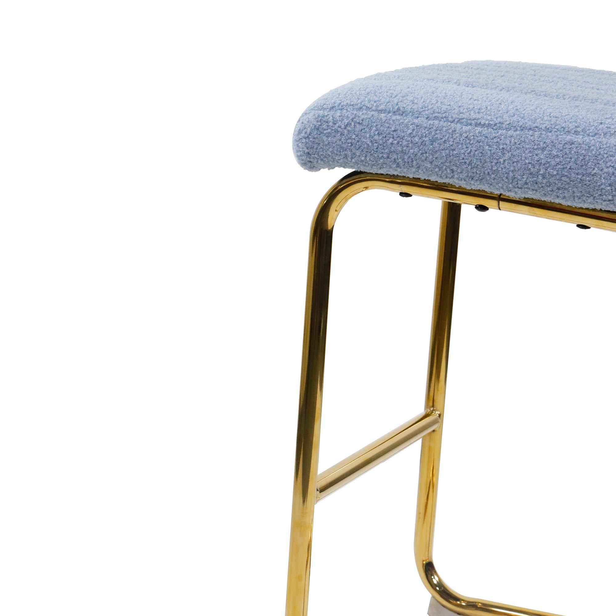 Modern Counter Height Bar Stools (Set of 2) - Blue