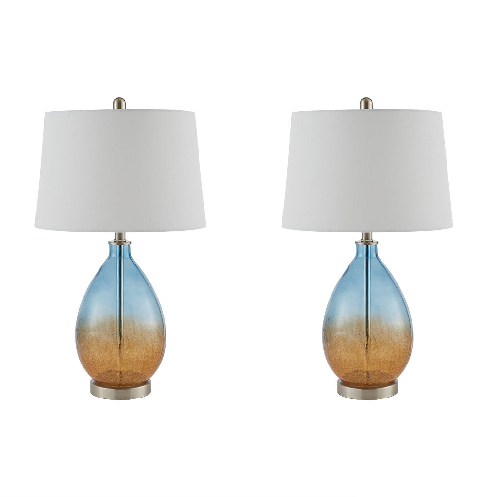 Ombre Glass Table Lamp (Set of 2) - Blue