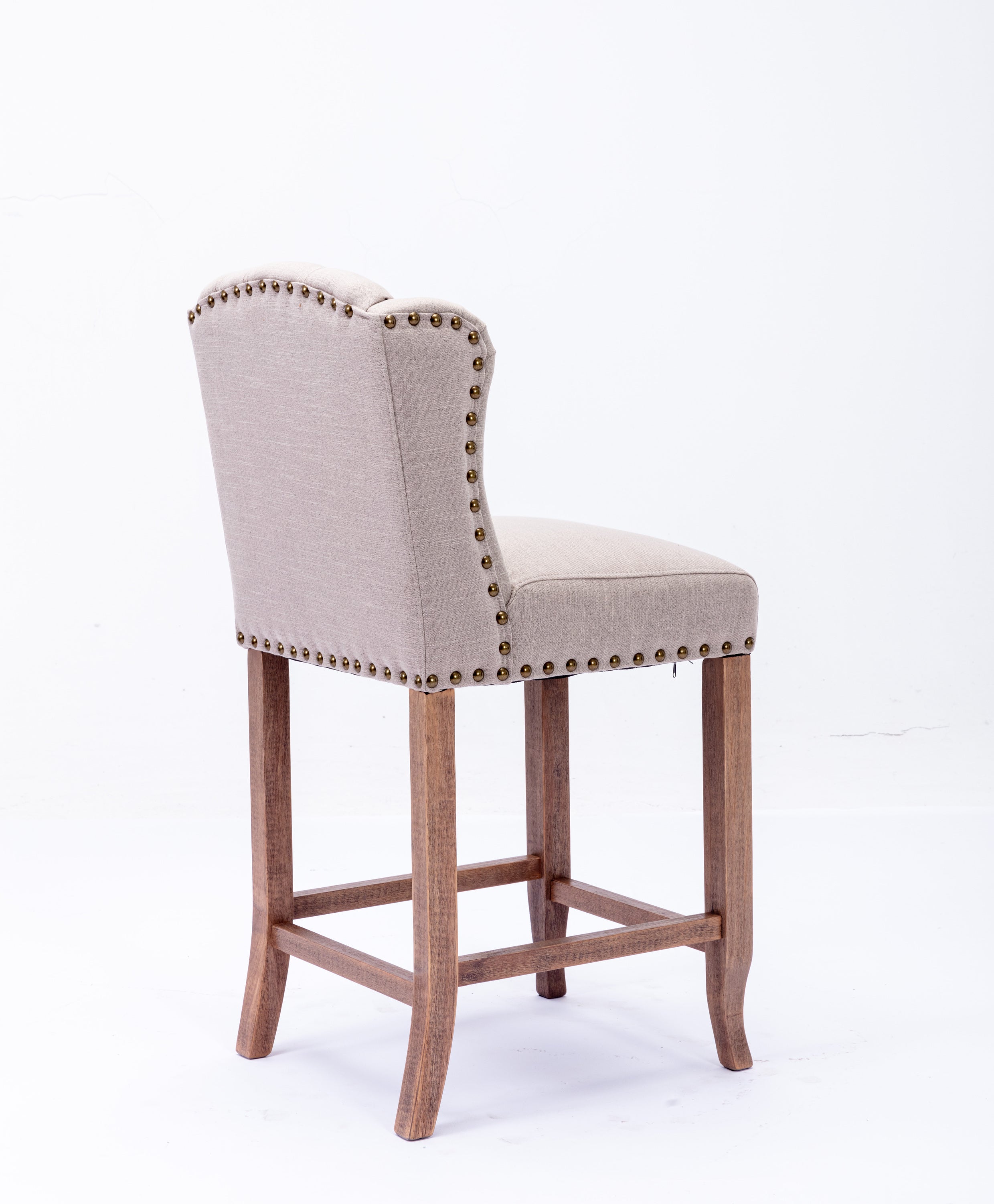 MAICOSY 26-inch Counter Height Bar Stools Set of 2, Tufted Upholstered Barstool