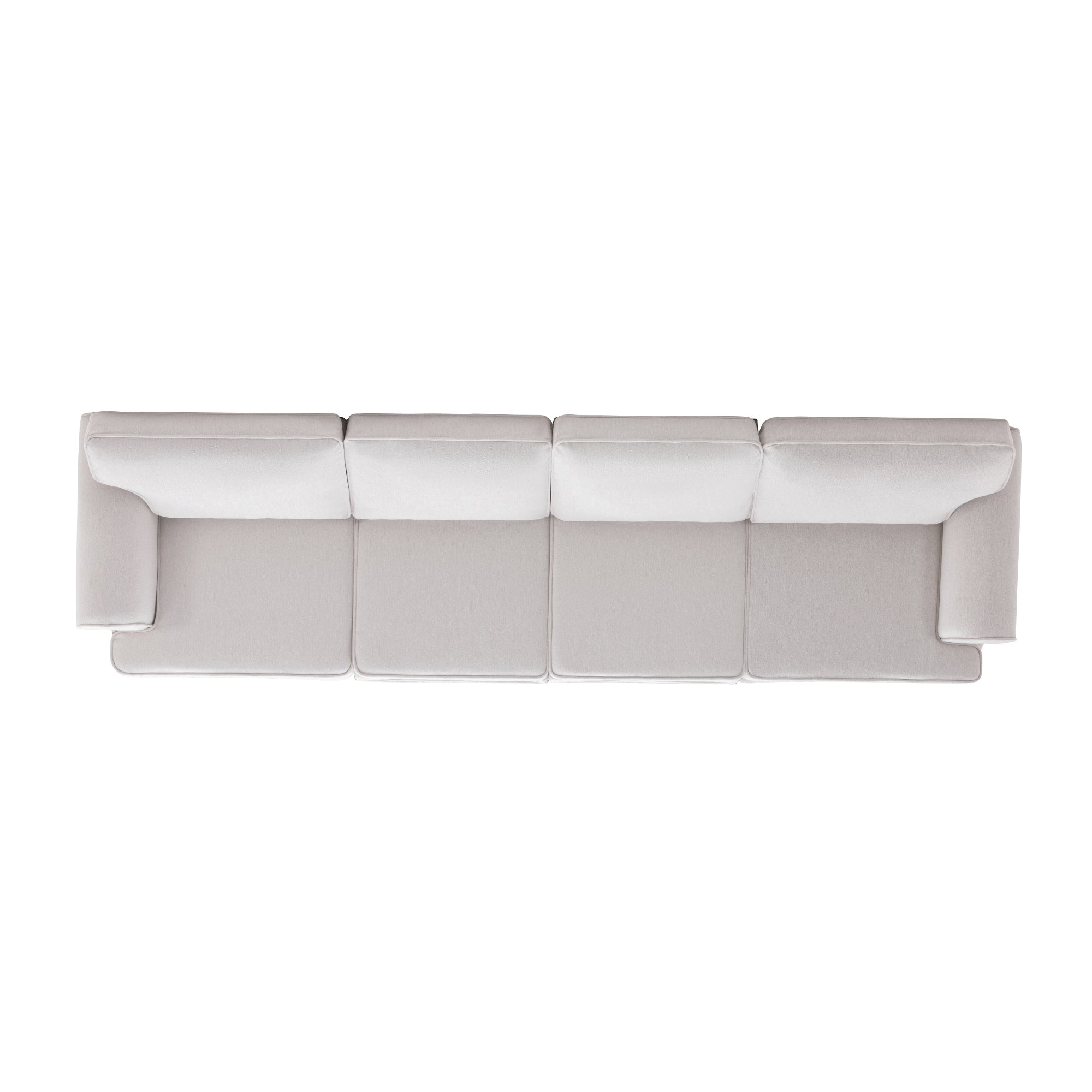 109.4" Fabric Upholstered Modular Sofa Collection, Sectional Couch with removable Ottoman  - Light Beige