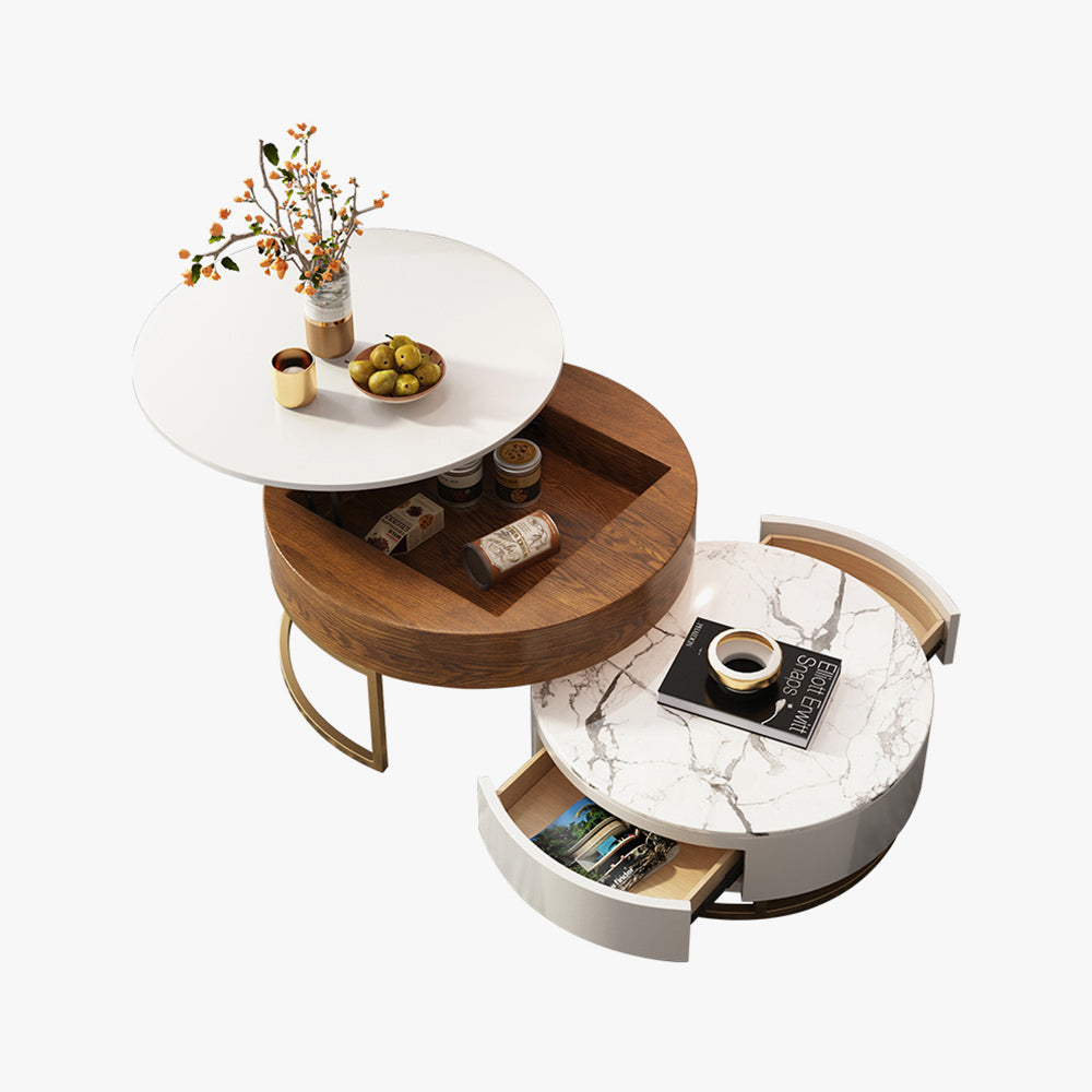 Lift-top Coffee Table, 31.5", Dark Brown (Set of 2)