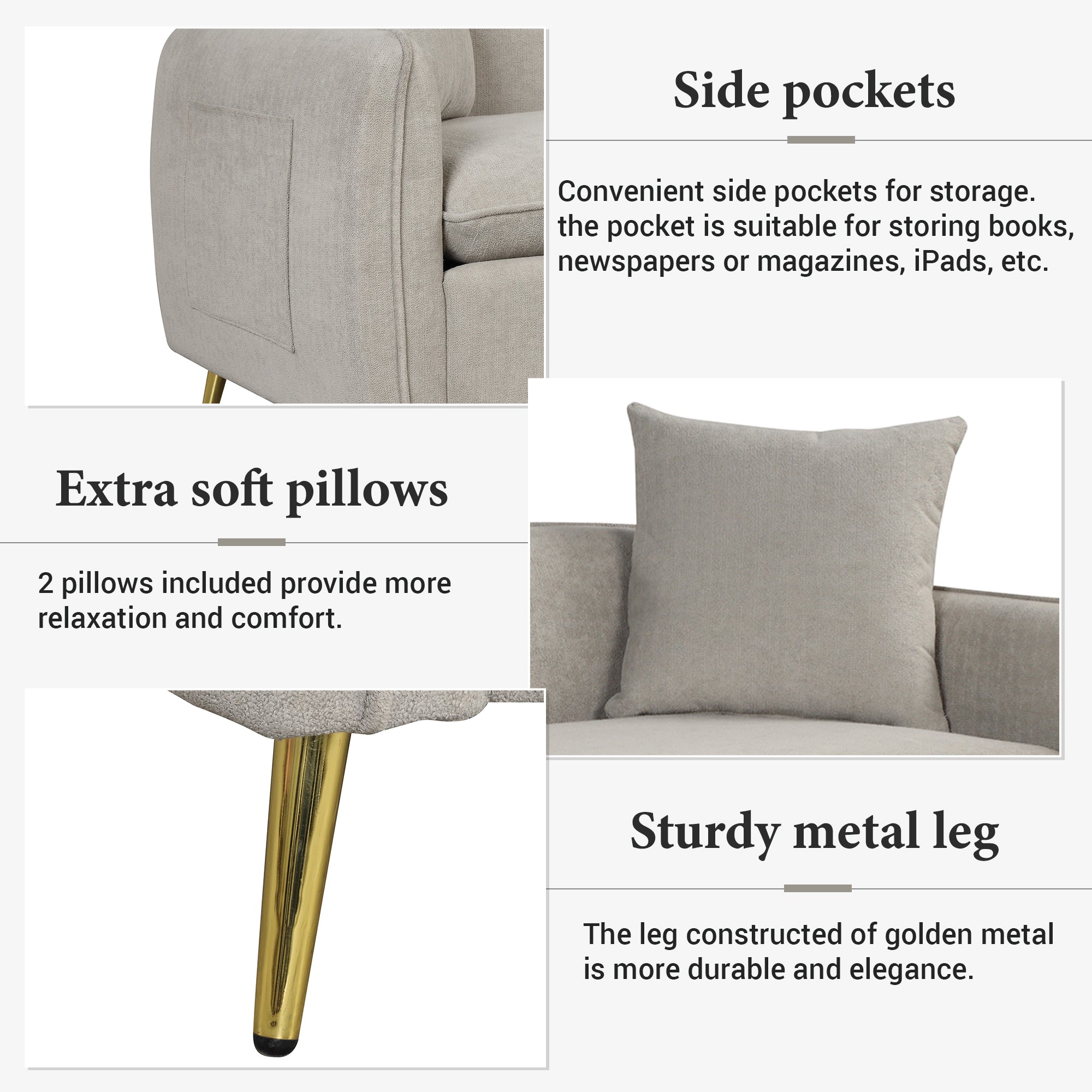 Living Room 3 Seaters Velvet Upholstery Sofa Couch