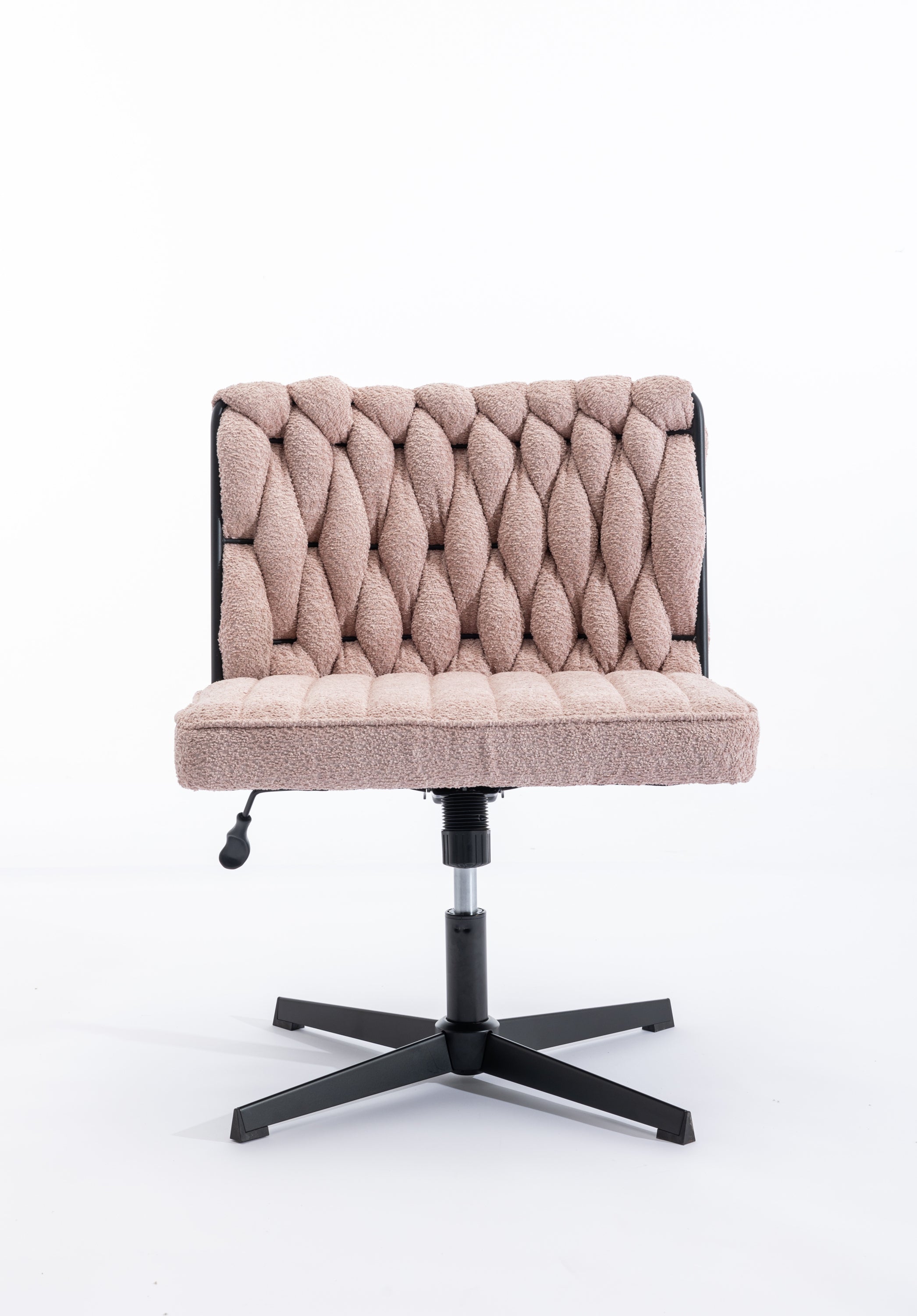Armless Office Desk Chair No Wheels - Pink