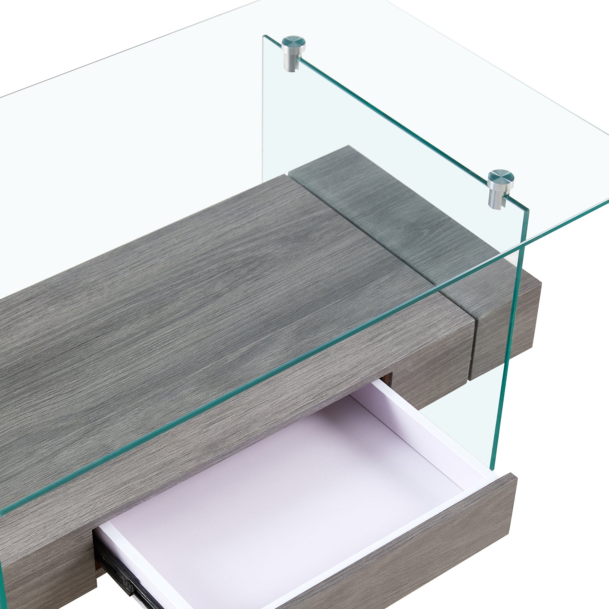 37.8" glass table