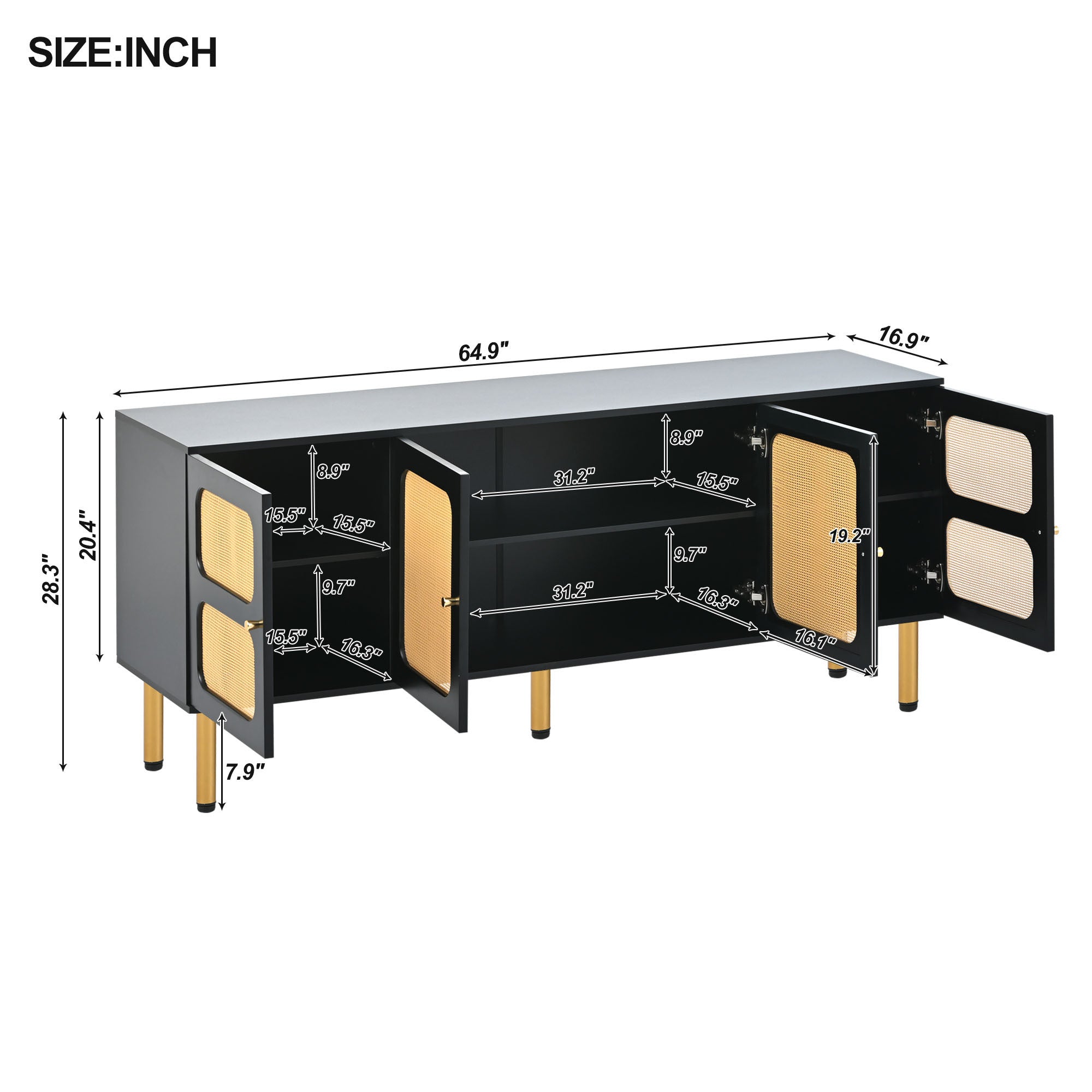 Black TV Stand