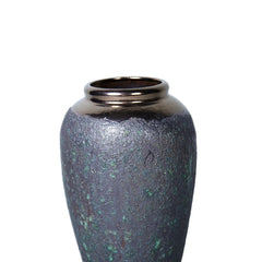 12"H Artisanal Piece Vintage Smoke Ceramic Vase
