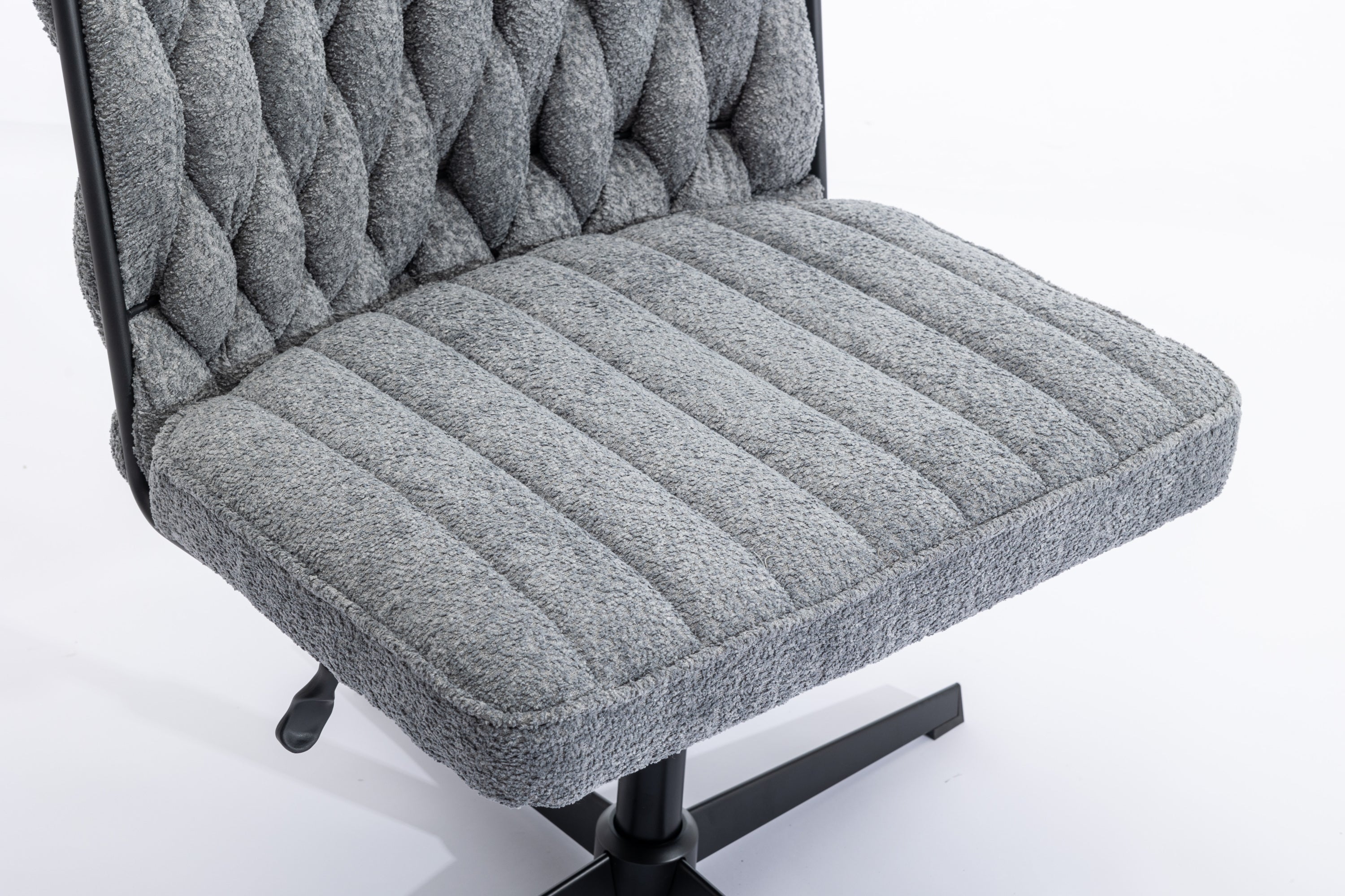 Armless Office Desk Chair No Wheels - Grey