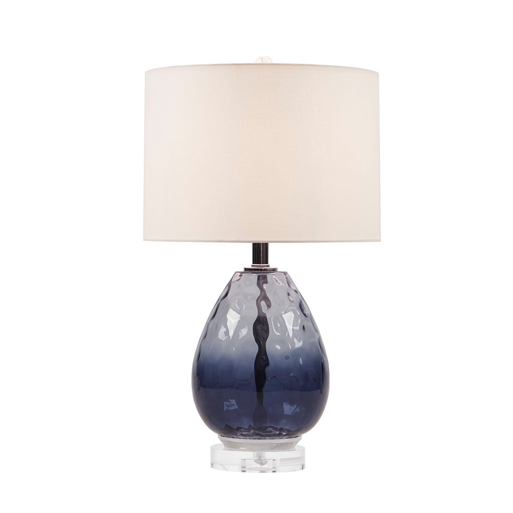 Borel Ombre Glass Table Lamp - Dark Blue