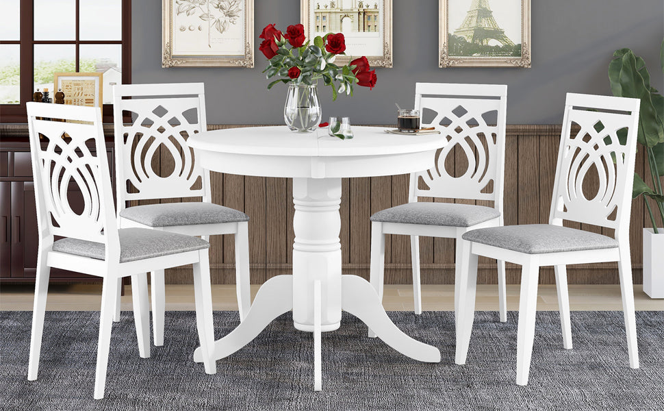 Round Dining Table with Chairs