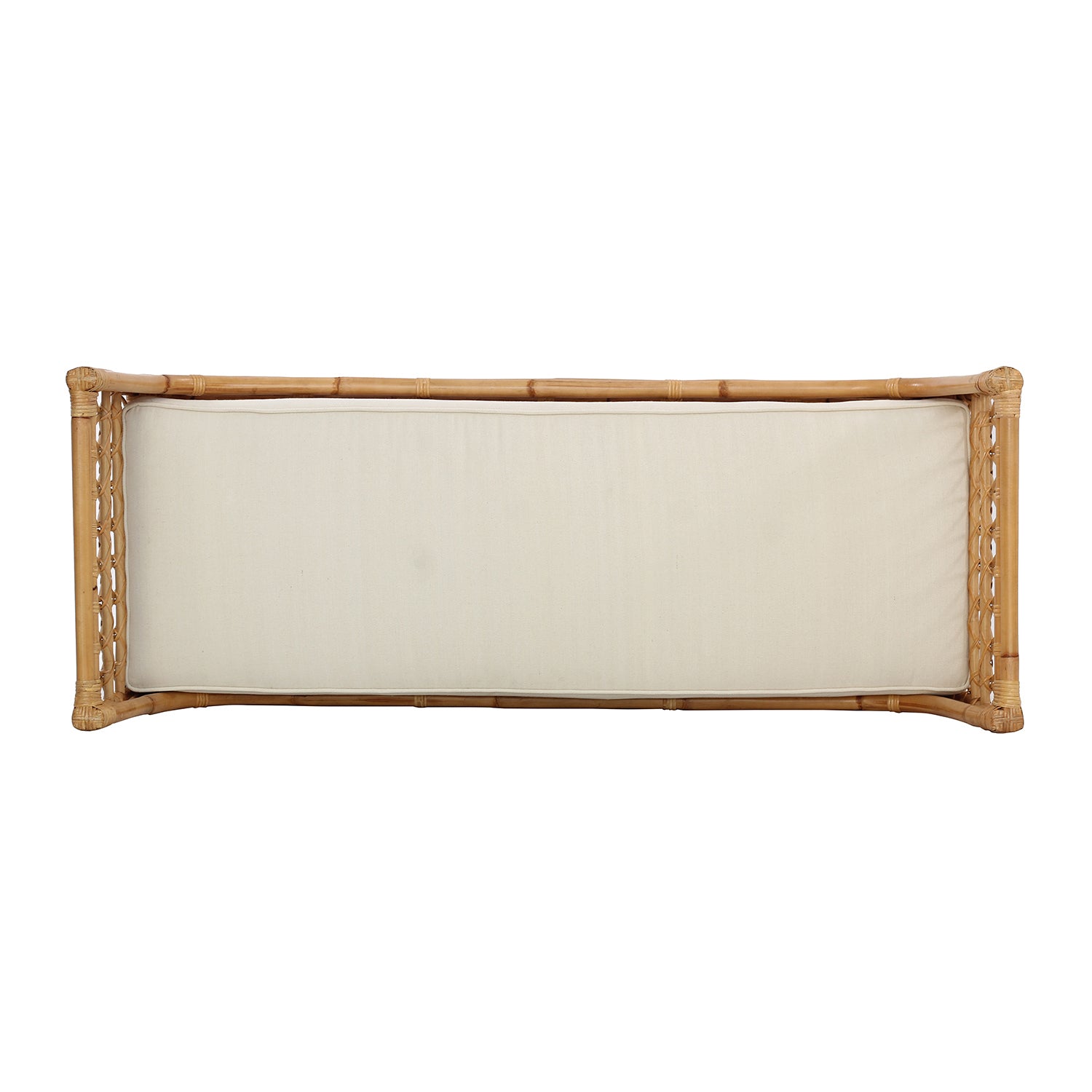 Boho Chic Bench with Cushion - Natural