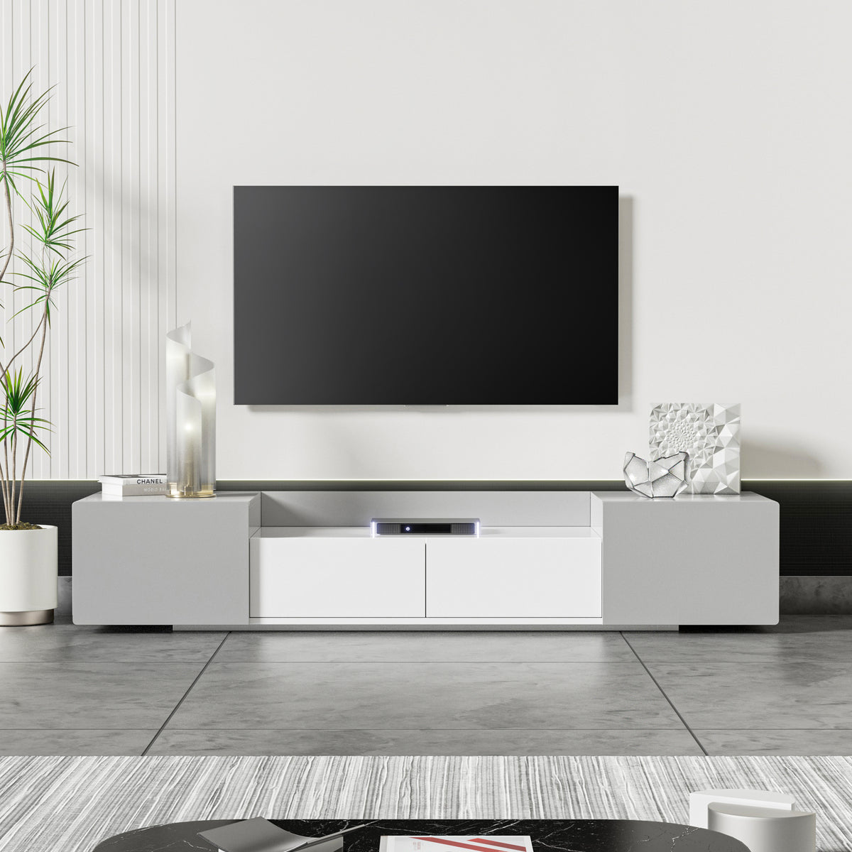 Modern TV Stand Grey