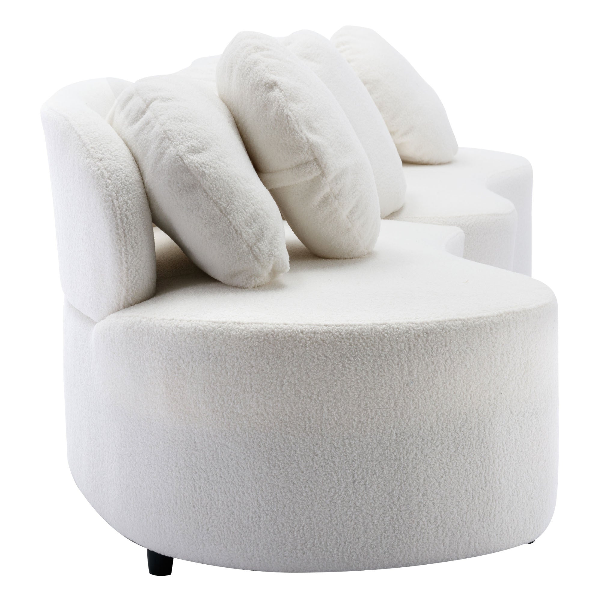 103.9" Modern Living Room Sofa Velvet Upholstered Couch Furniture - Beige
