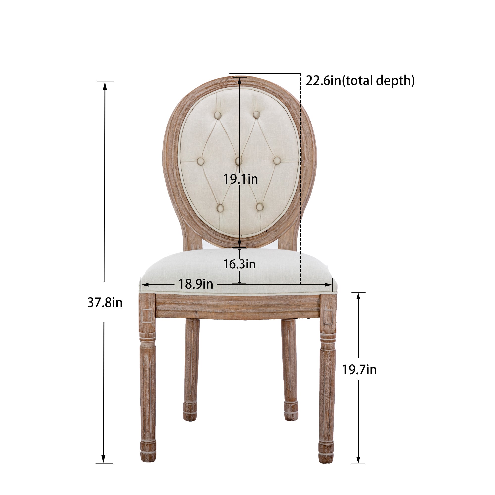 Beige Dining Chair Set