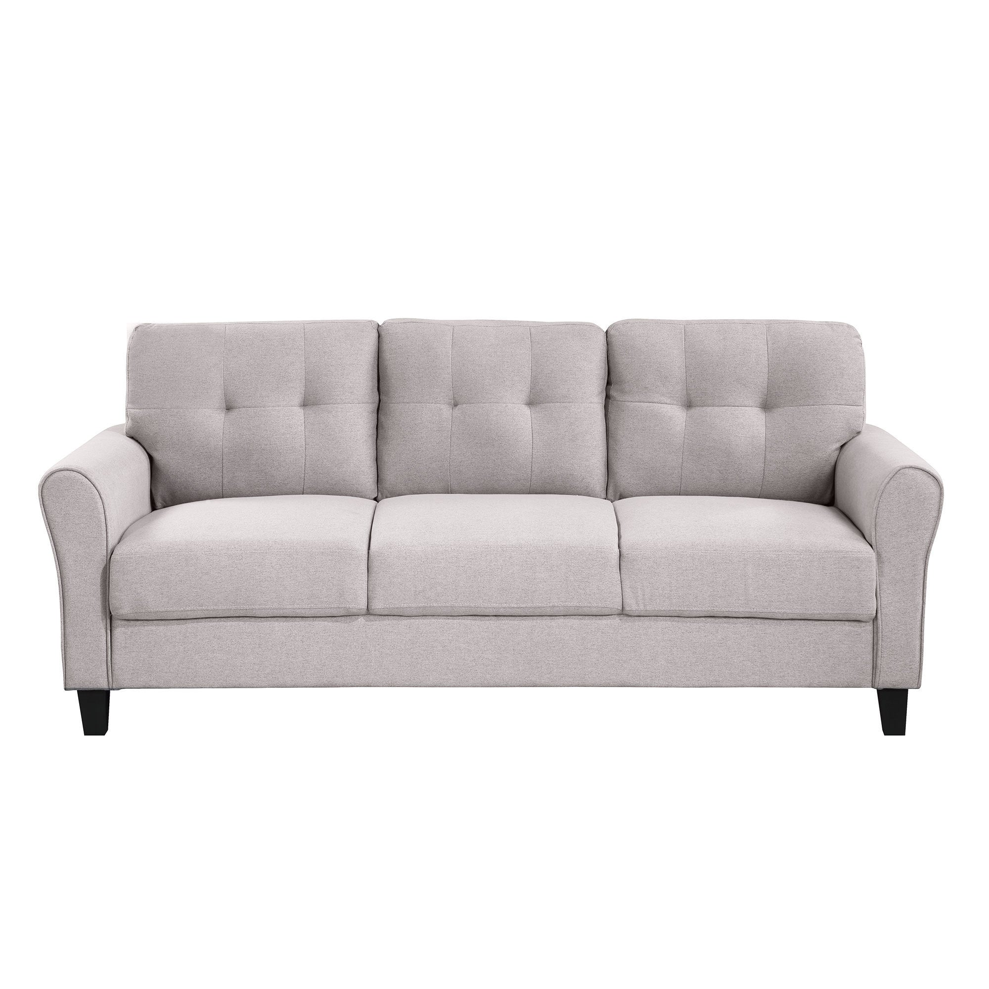 Upholstered Couch Furniture for Home or Office - Light Grey