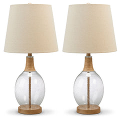 Rope Clear/Brown Rustic Table Lamp