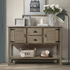 Solid wood console table