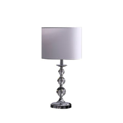 Ascending Solid Crystal Orbs Chrome Table Lamp - Chrome Silver