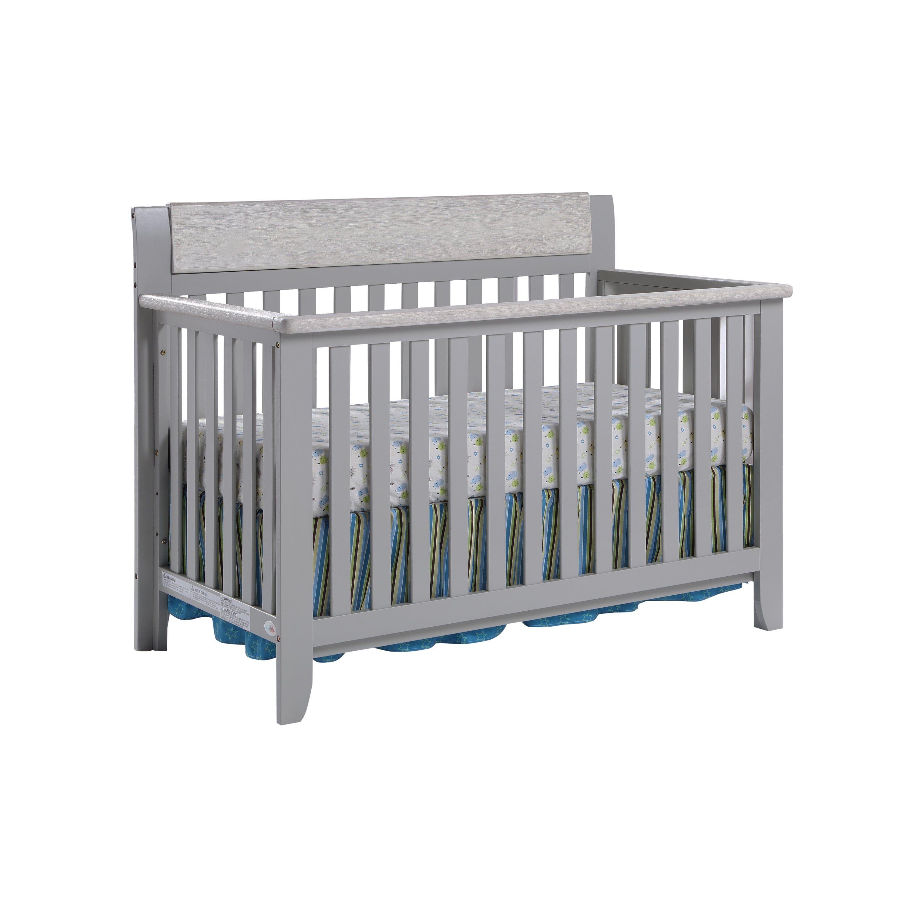Gray/Weathered Granite 4-in-1 Convertible Crib