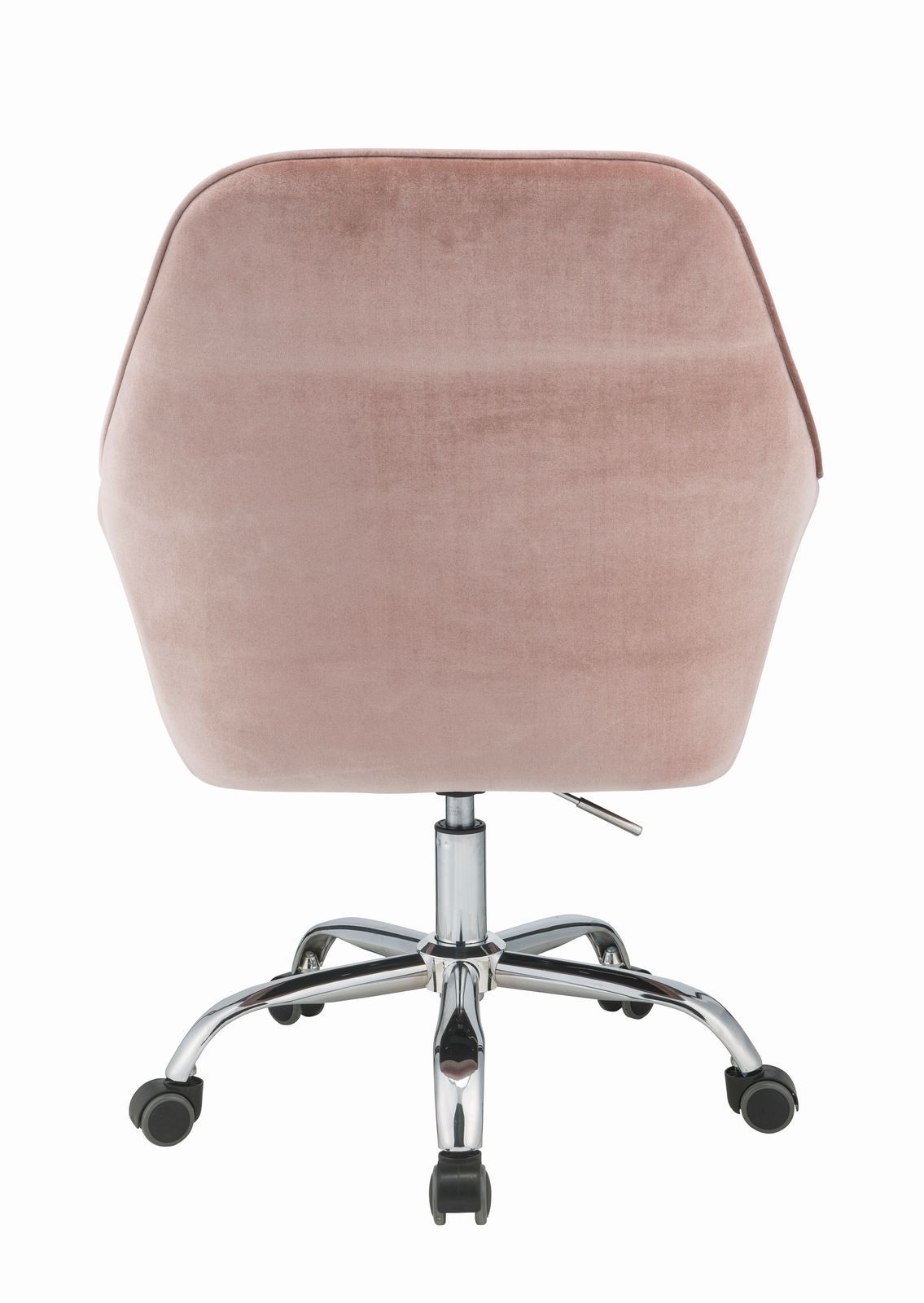 Romantic Office Chair - Pink Peach Velvet & Chrome