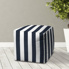 Navy Indoor/Outdoor Pouf - Zipper Cover Only