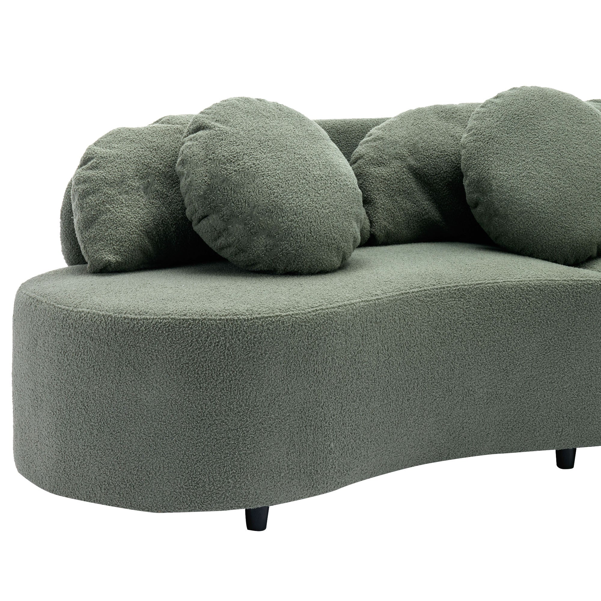 103.9" Modern Living Room Sofa Velvet Upholstered Couch Furniture - Green
