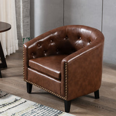 Elegant Club Chair Tufted Barrel Chair