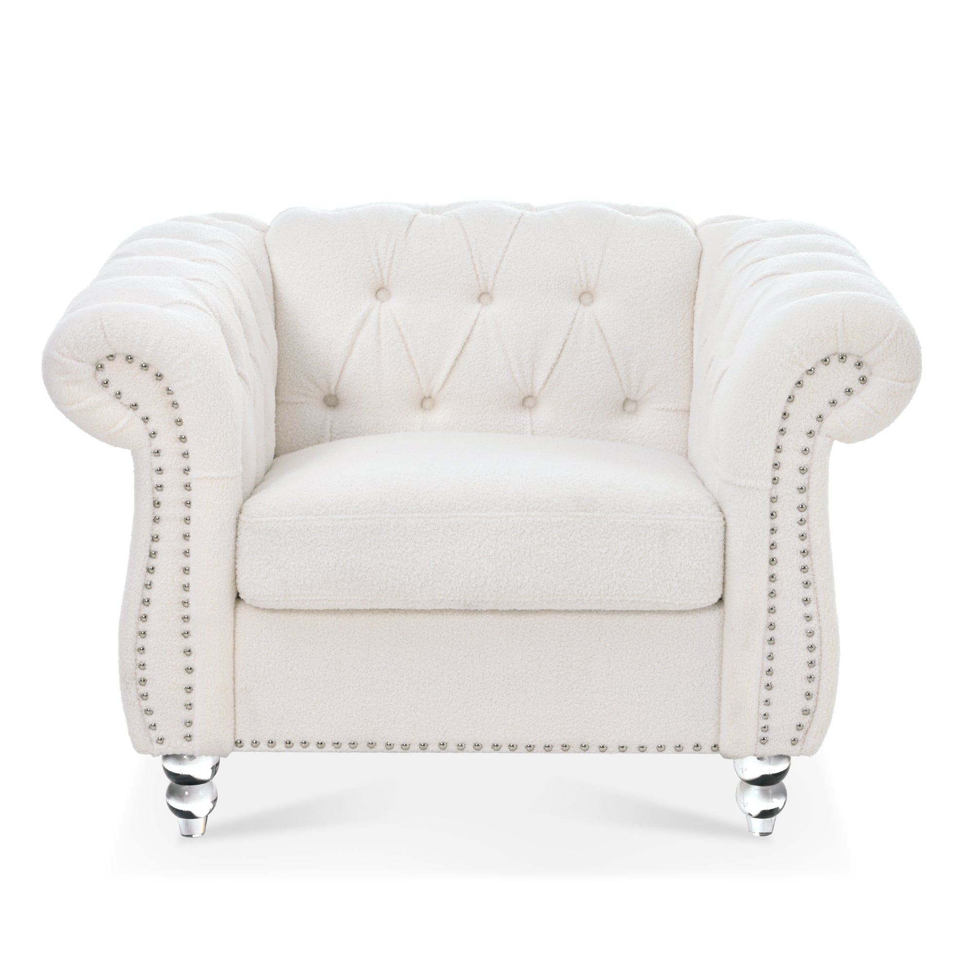 1 Seater Sofa For Living Room - White