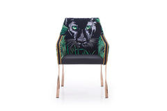 Fierce Panther Dining Chair - Black, Green & Rose Gold
