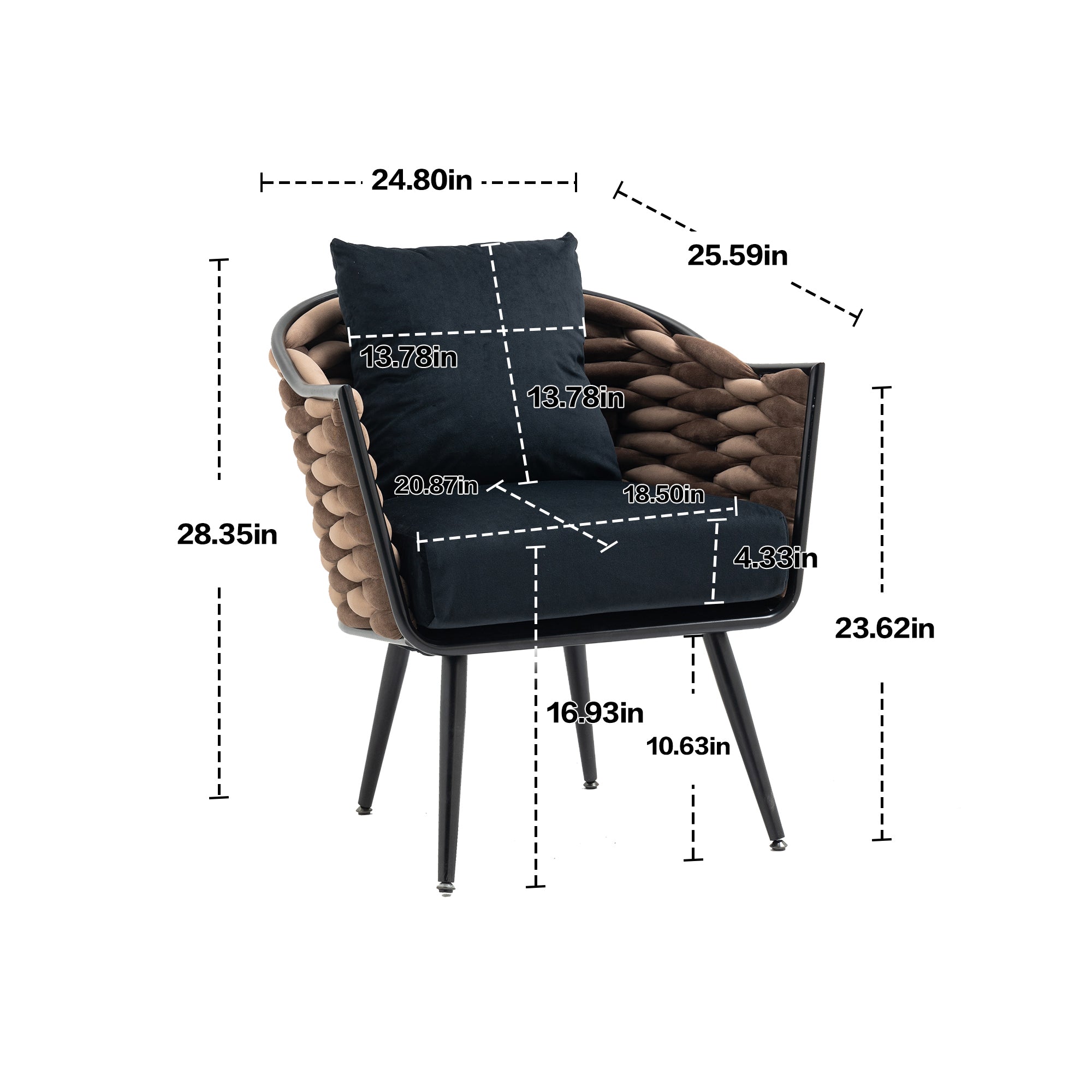 Black Accent Armchair