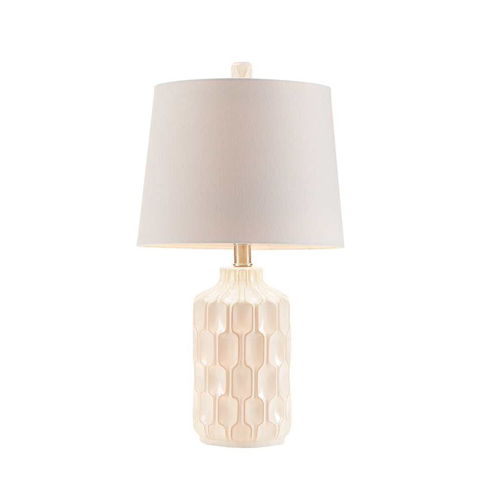 Contour Ceramic Table Lamp - Ivory