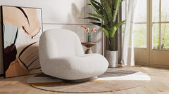 Upholstered Accent Slipper Chair - Cream