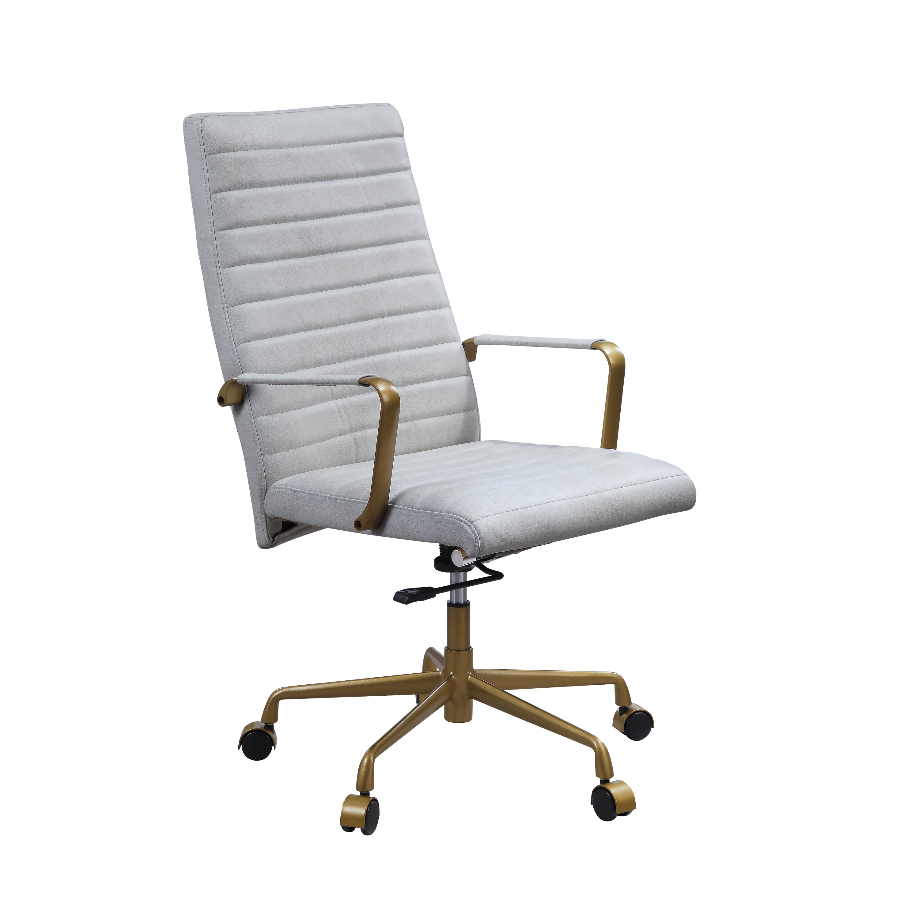 Vintage Office Chair Top Grain Leather - White