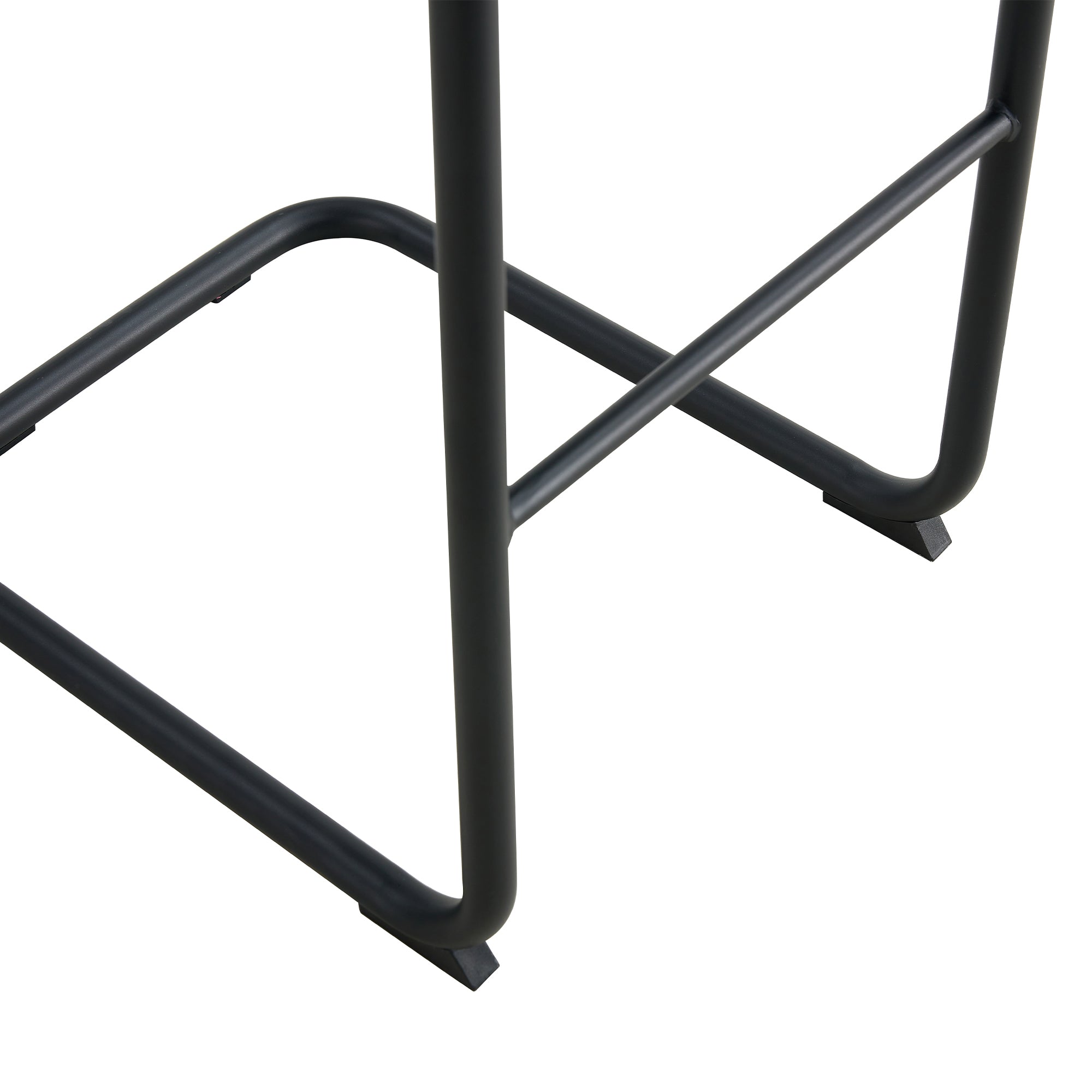 Modern Design Barstool with Metal Legs (Set of 4) - Dark Brown